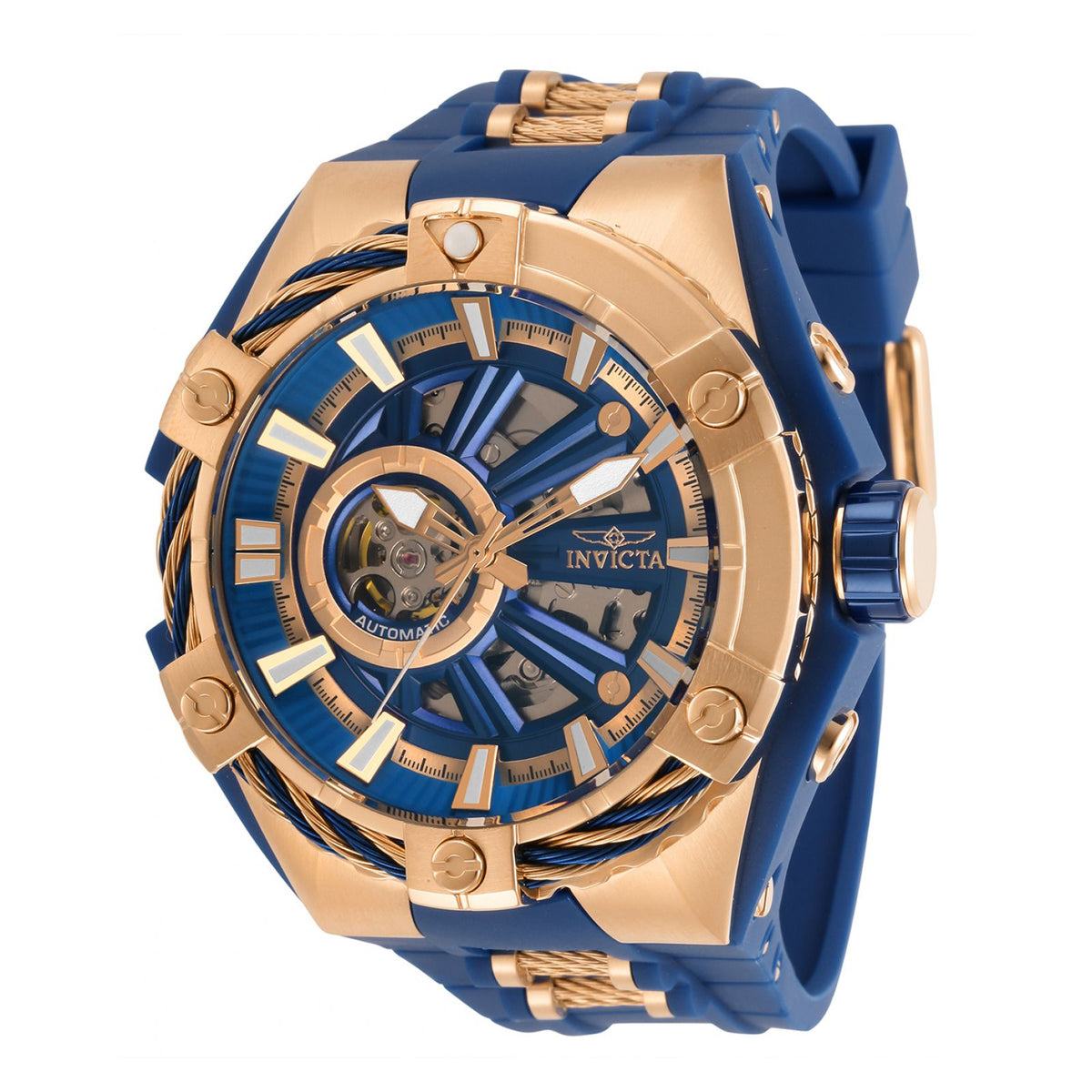 RELOJ  PARA HOMBRE INVICTA S1 RALLY 28863 - ORO ROSA, AZUL