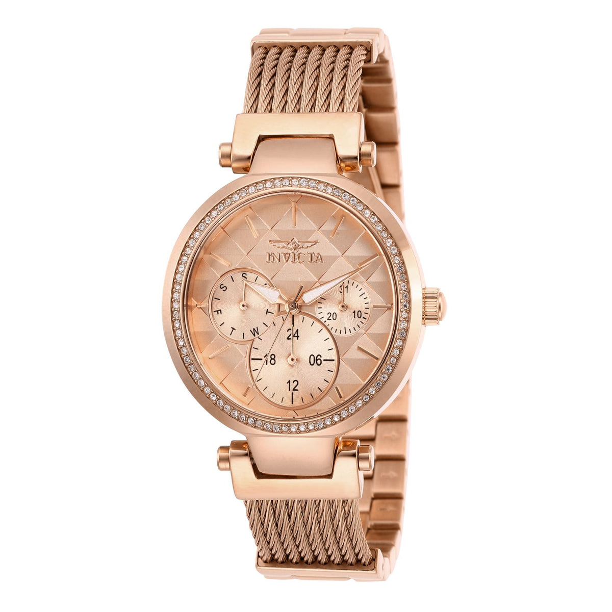RELOJ  PARA MUJER INVICTA ANGEL 28920 - ORO ROSA