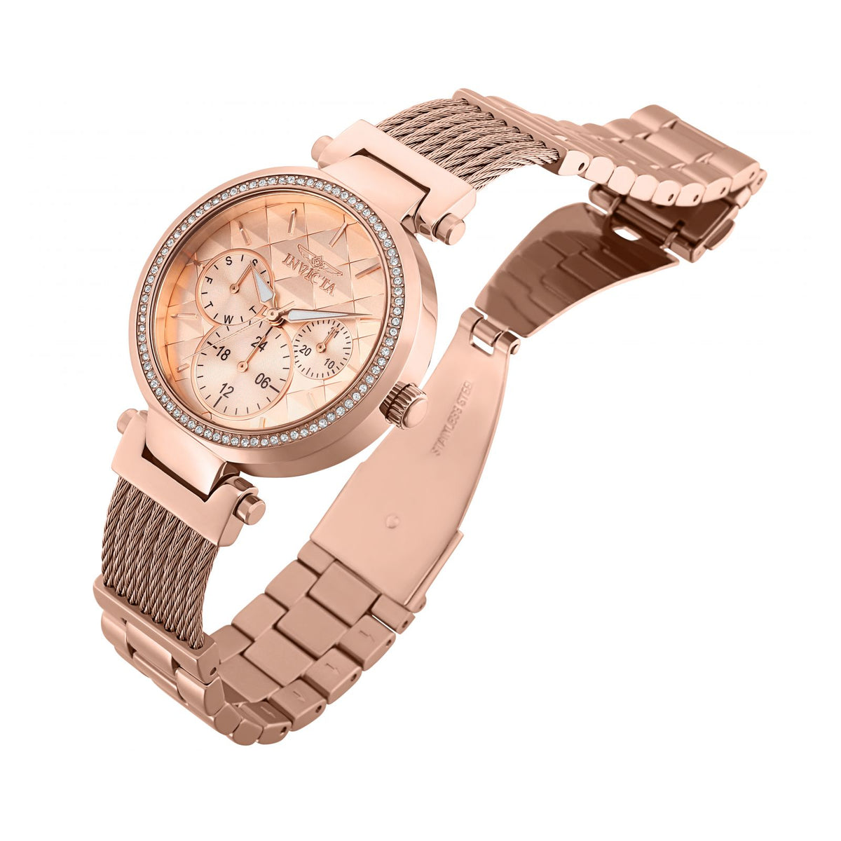 RELOJ  PARA MUJER INVICTA ANGEL 28920 - ORO ROSA