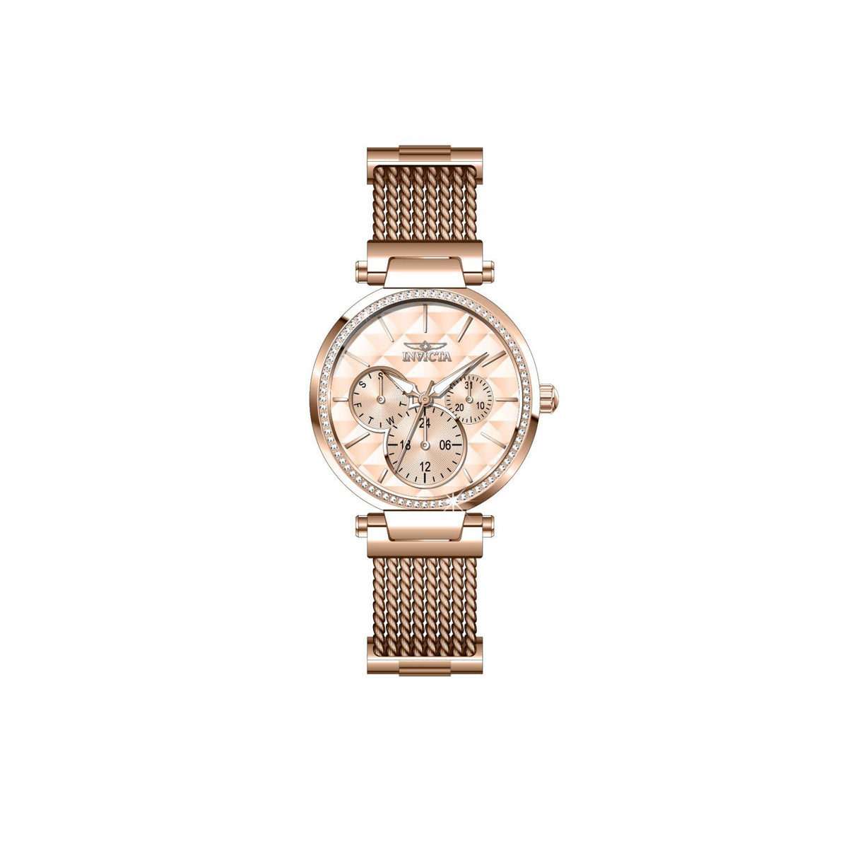 RELOJ  PARA MUJER INVICTA ANGEL 28920 - ORO ROSA