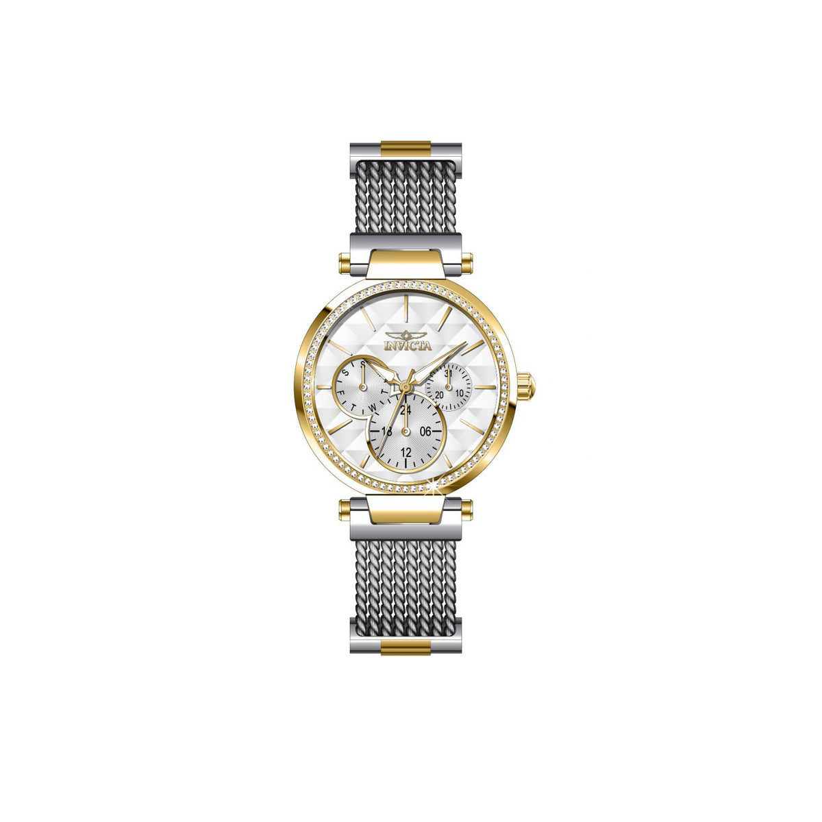RELOJ  PARA MUJER INVICTA ANGEL 28921 - ORO PLATA