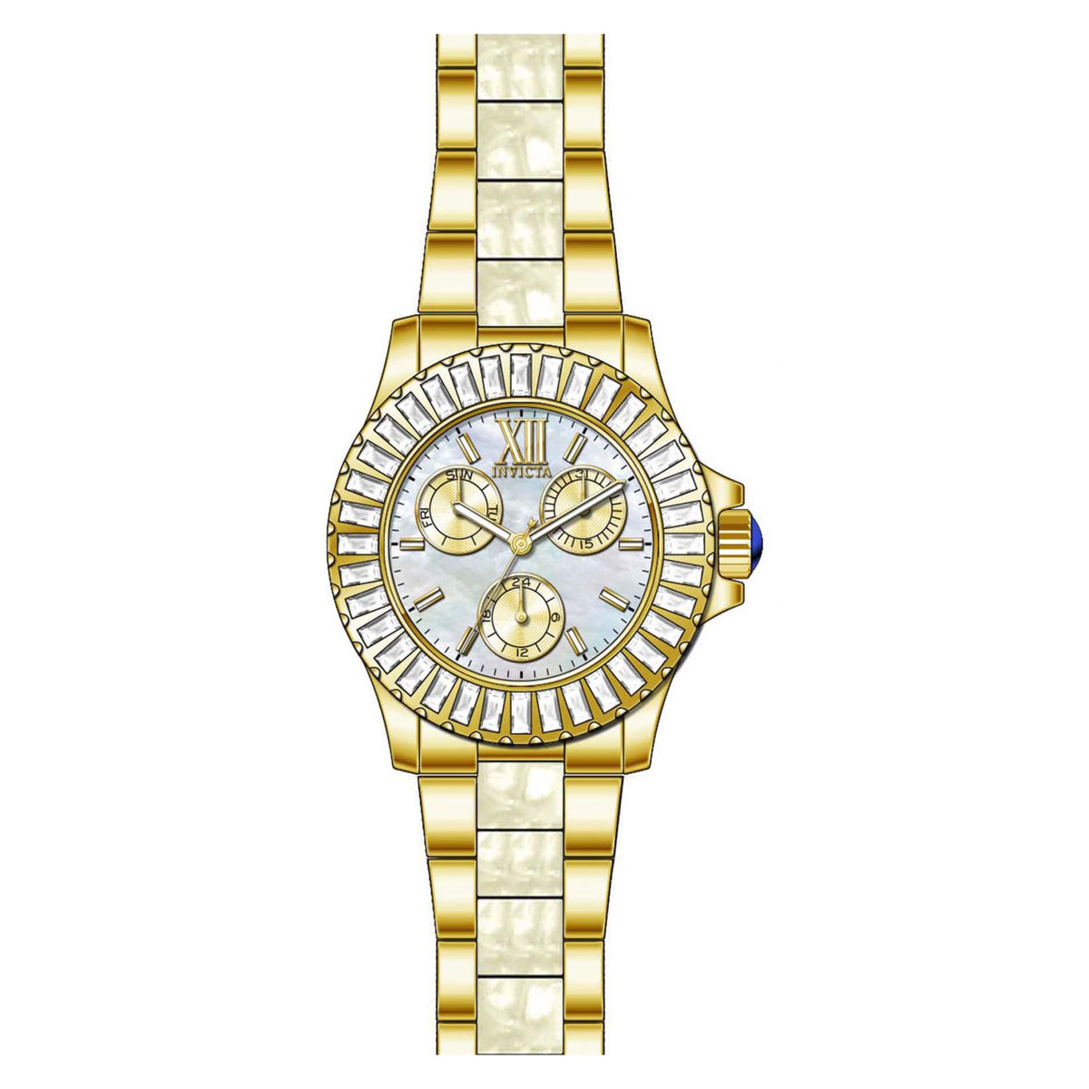 RELOJ  PARA MUJER INVICTA ANGEL 29094 - DORADO BLANCO