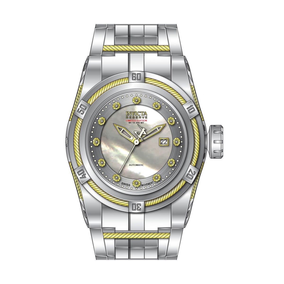 RELOJ  PARA HOMBRE INVICTA RESERVE 29224 - ACERO, ORO