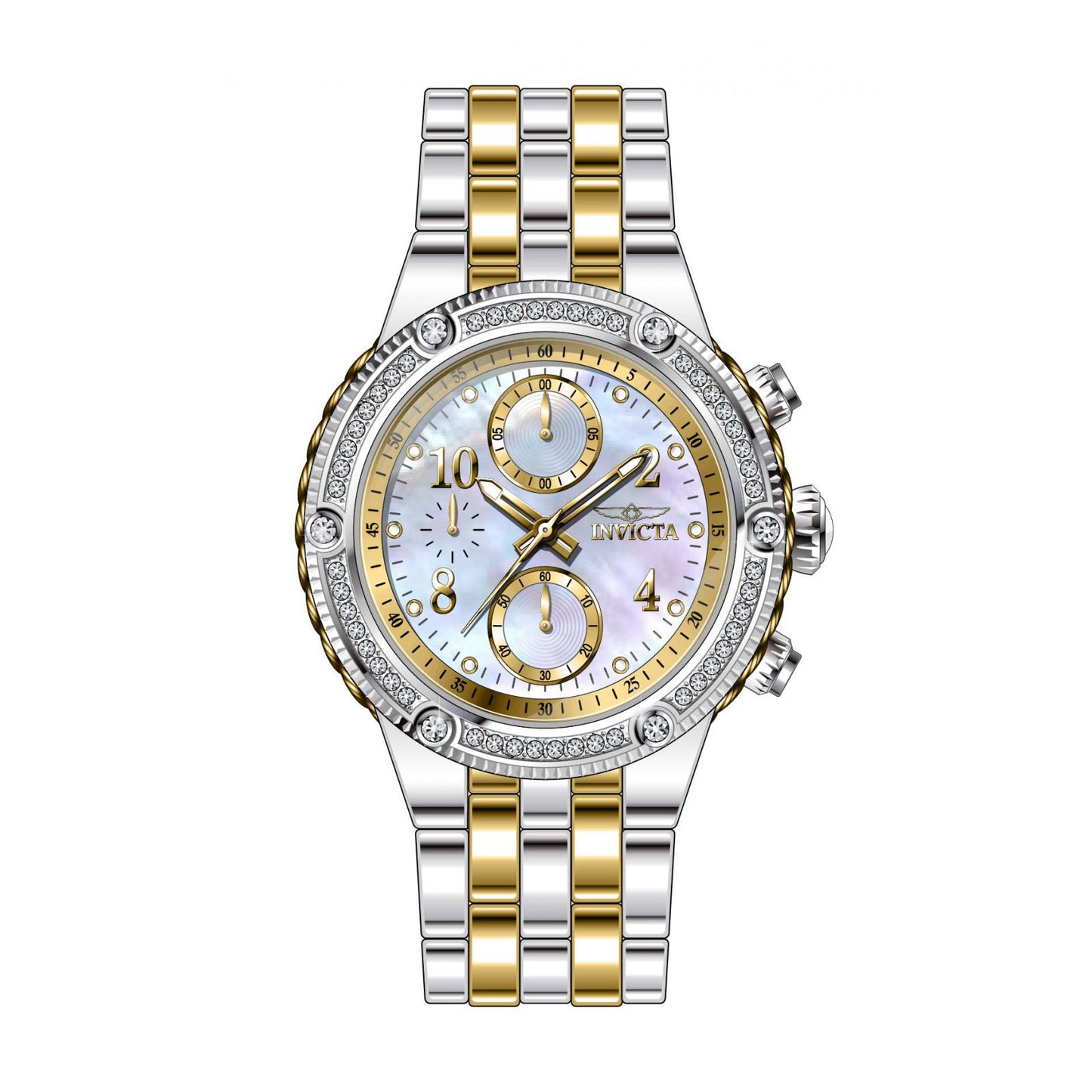 RELOJ  PARA MUJER INVICTA ANGEL 29529 - ACERO, ORO