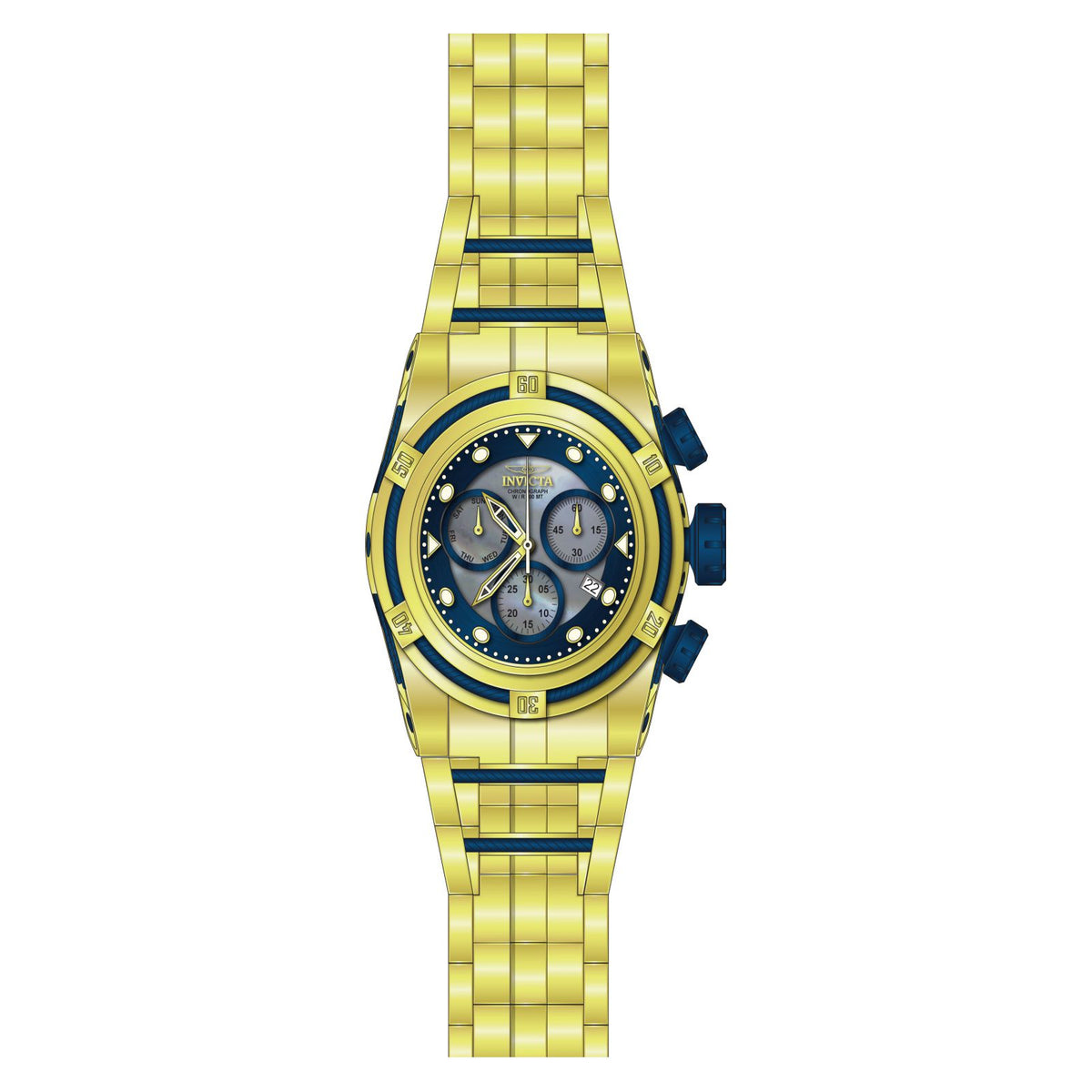 RELOJ  PARA HOMBRE INVICTA RESERVE 29738 - DORADO AZUL OSCURO