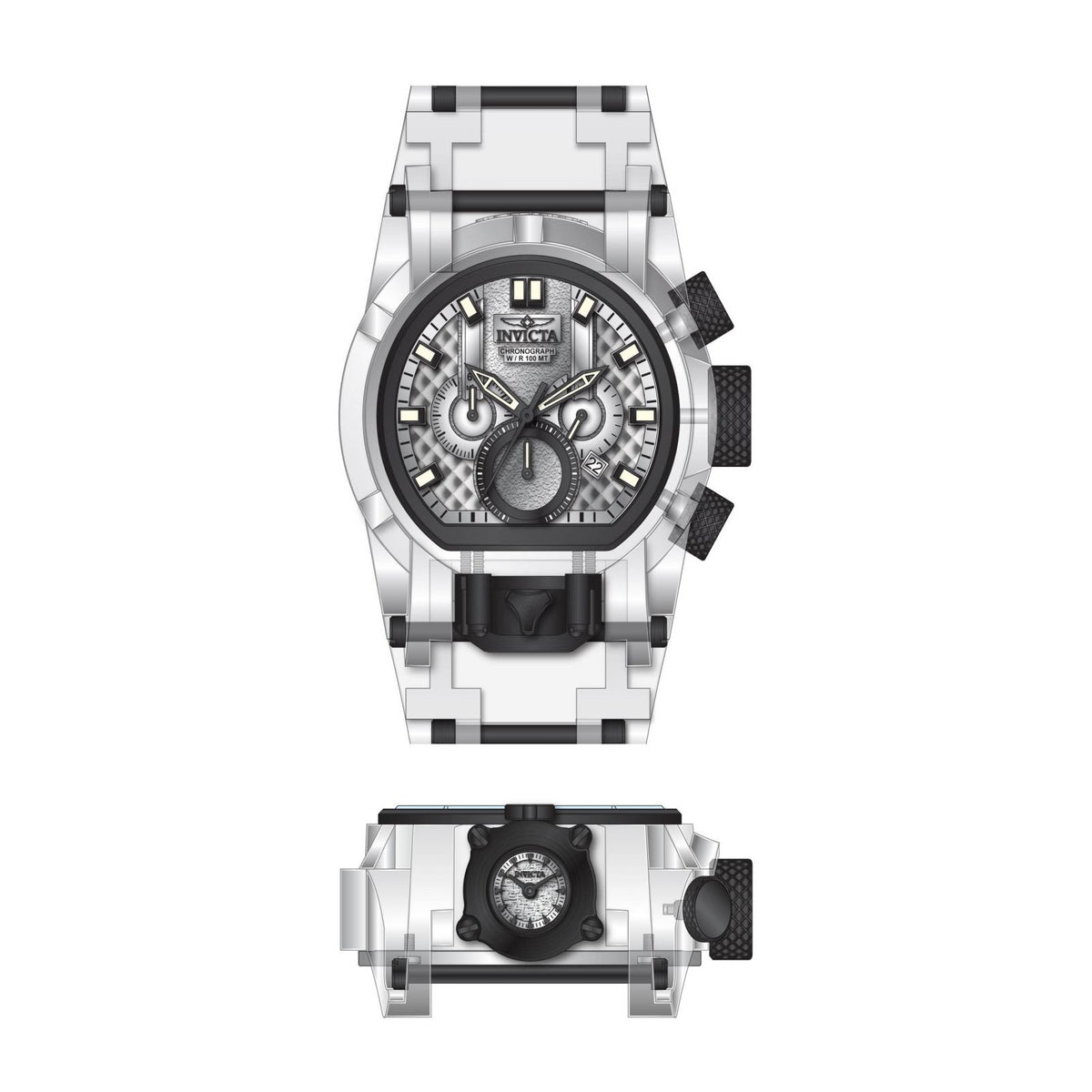 RELOJ DEPORTIVO PARA HOMBRE INVICTA BOLT 29995 - TRANSPARENTE