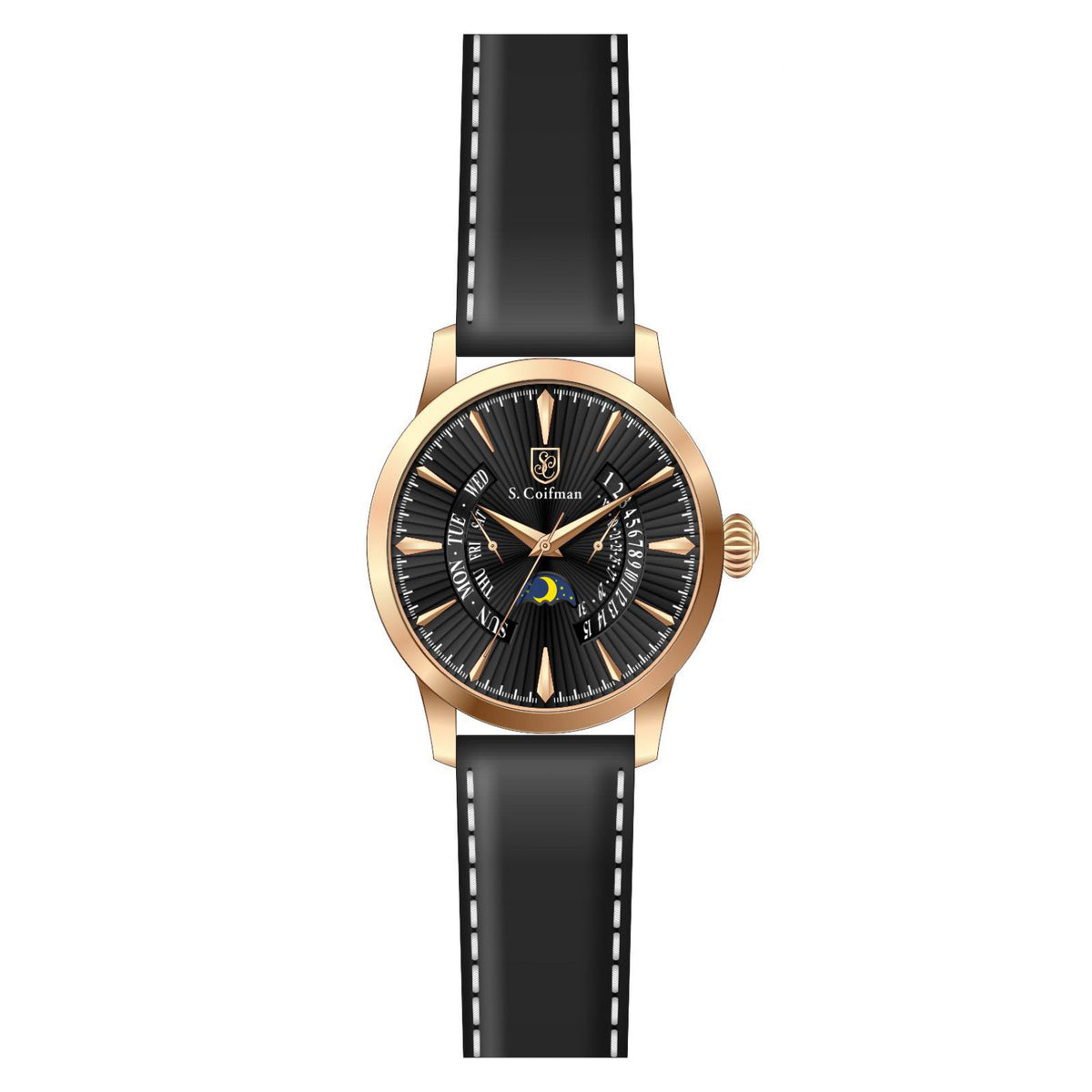 RELOJ CLÁSICO PARA HOMBRE INVICTA MEN'S LEATHER SC0479 - NEGRO