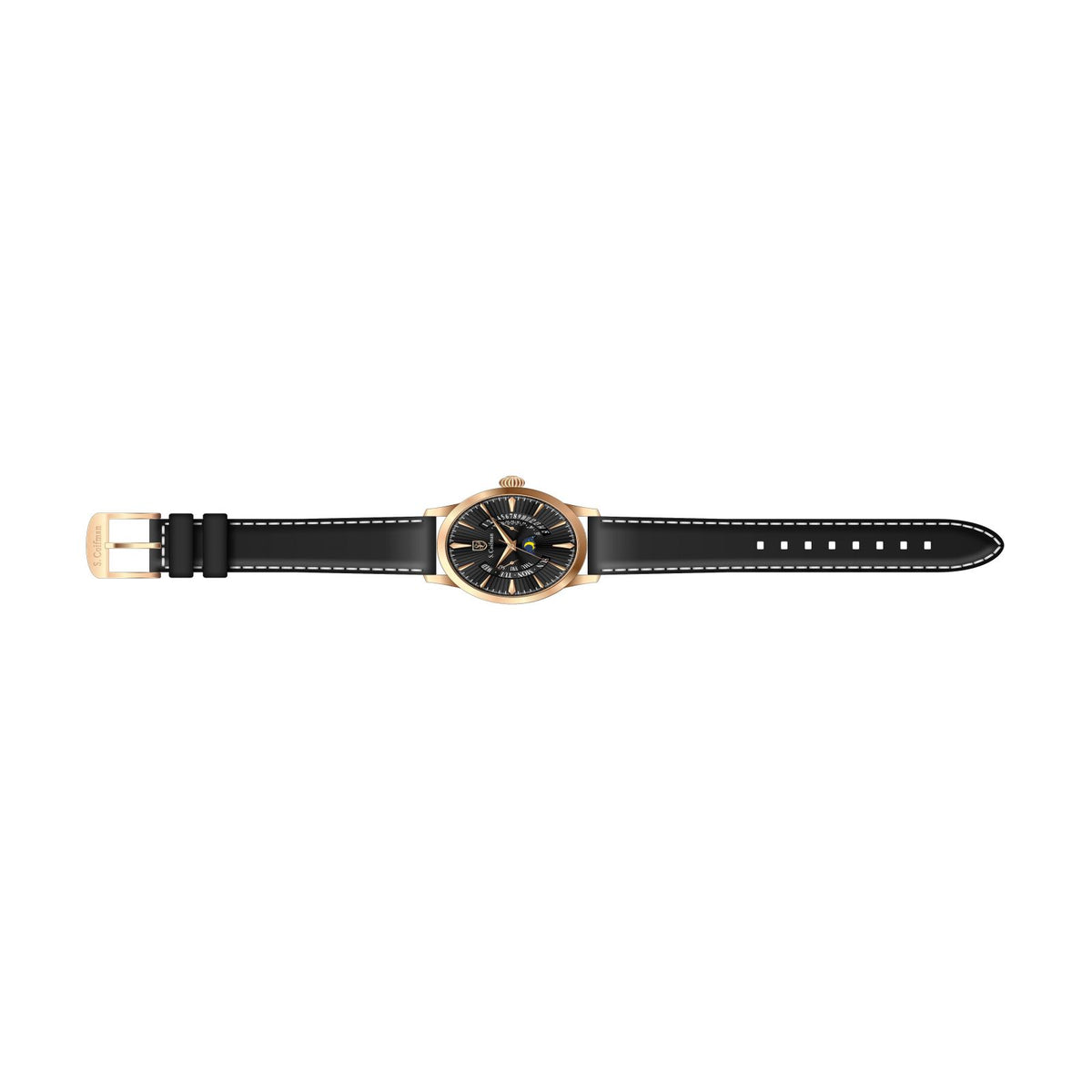 RELOJ CLÁSICO PARA HOMBRE INVICTA MEN'S LEATHER SC0479 - NEGRO