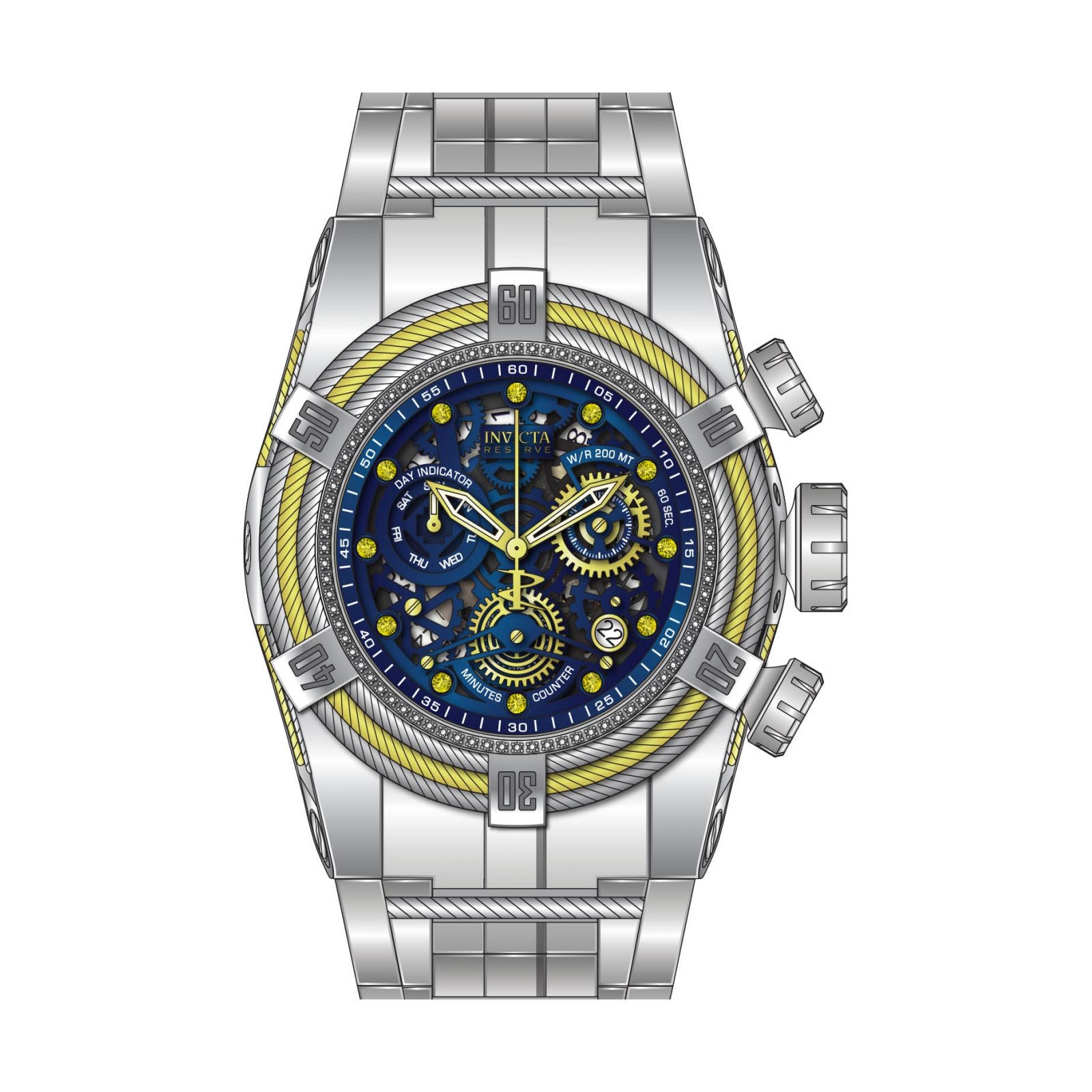 Compra RELOJ PARA HOMBRE INVICTA RESERVE 30067 ACERO DORADO