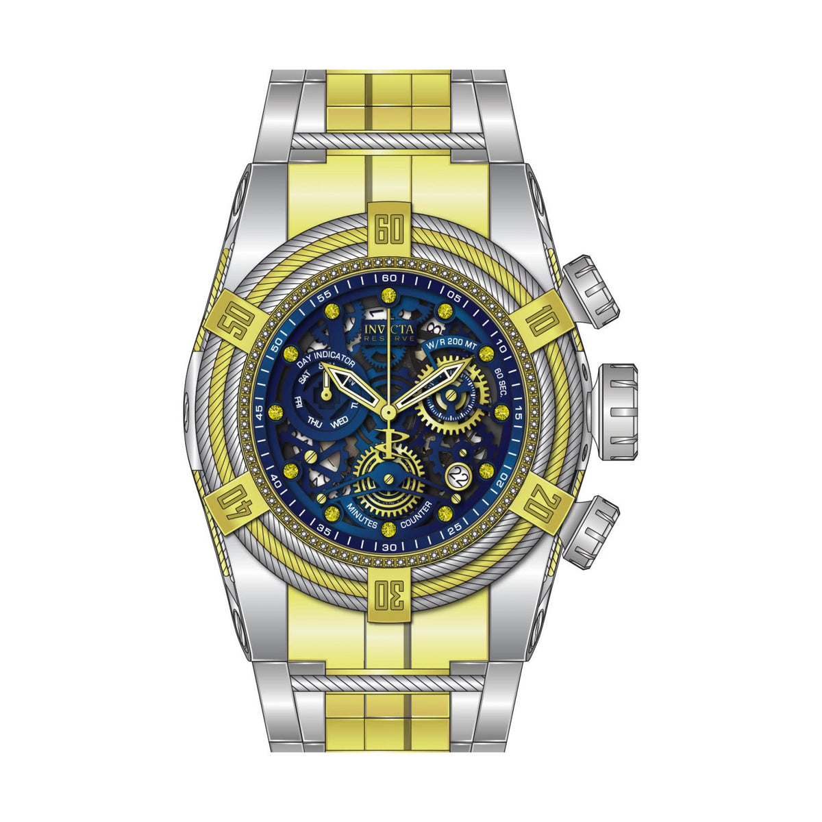 RELOJ  PARA HOMBRE INVICTA RESERVE 30071 - ACERO DORADO