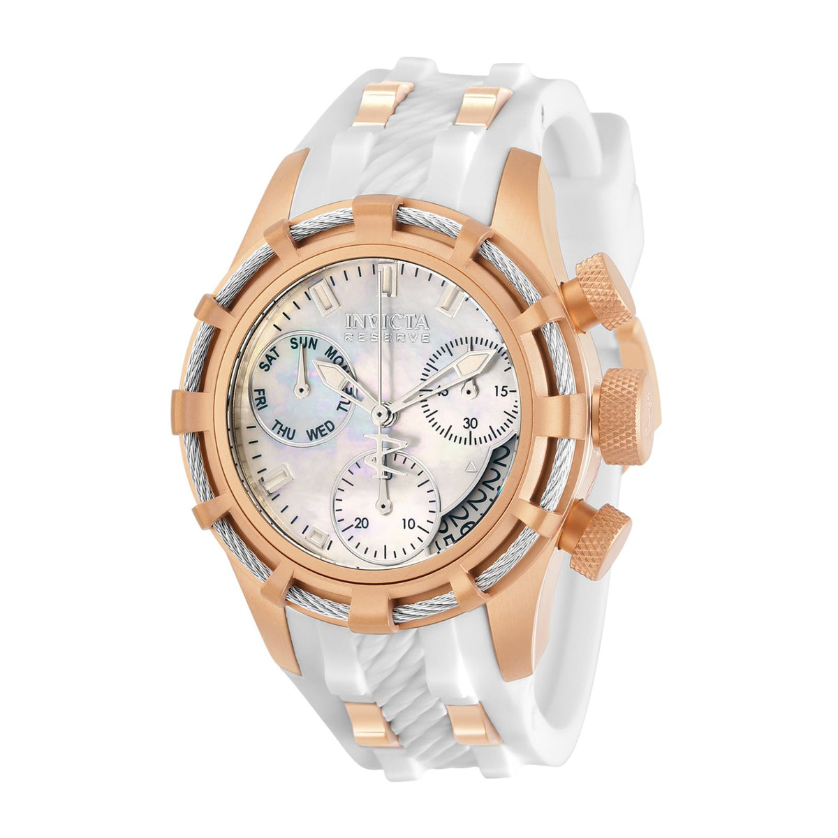 RELOJ  PARA MUJER INVICTA RESERVE 30534 - ORO ROSA, BLANCO