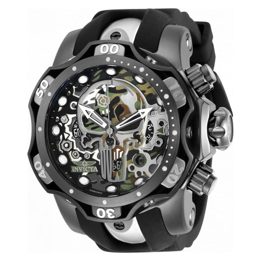 RELOJ PUNISHER PARA HOMBRE INVICTA MARVEL 30630 - NEGRO, ACERO