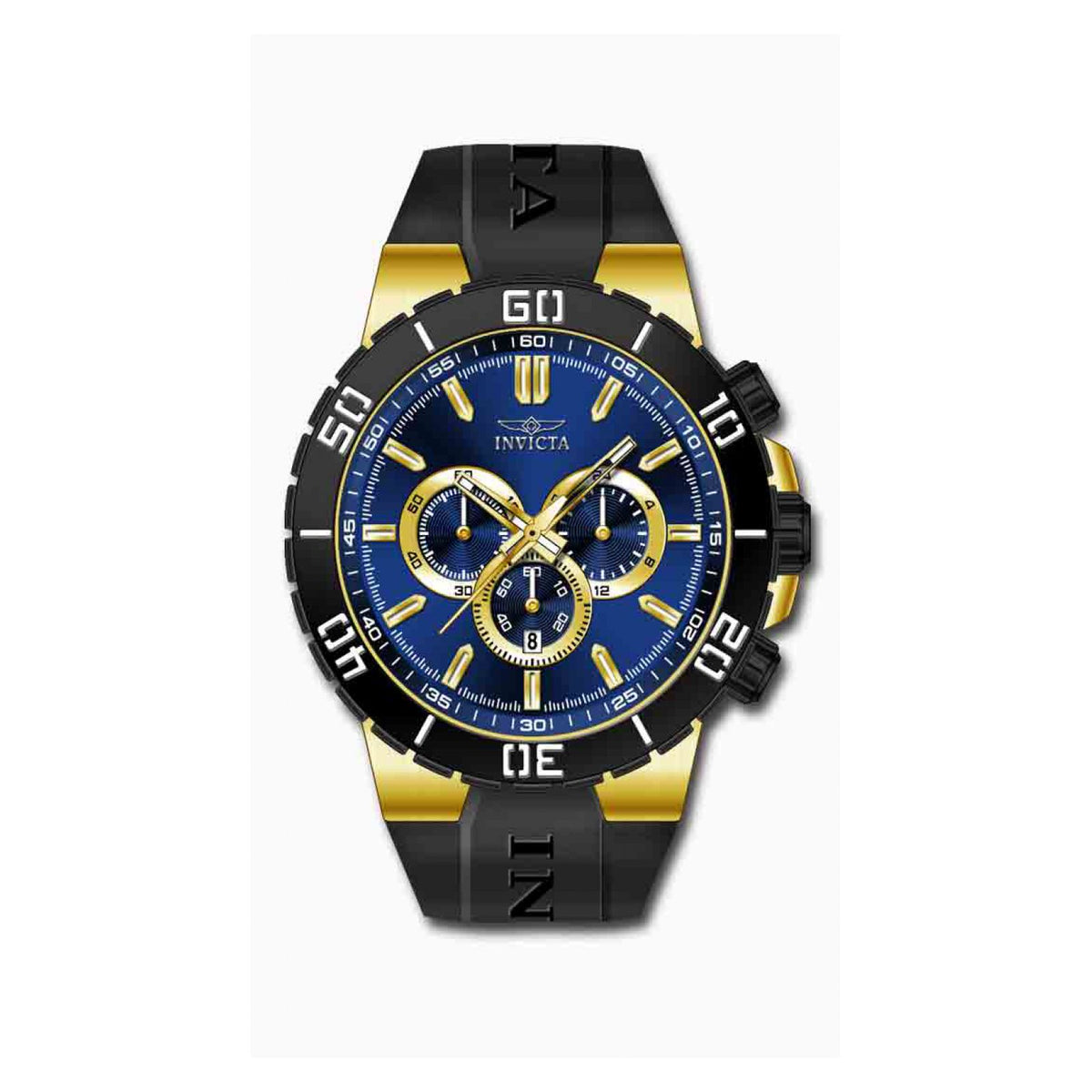 RELOJ DEPORTIVO PARA HOMBRE INVICTA PRO DIVER 30728 - AZUL, ORO