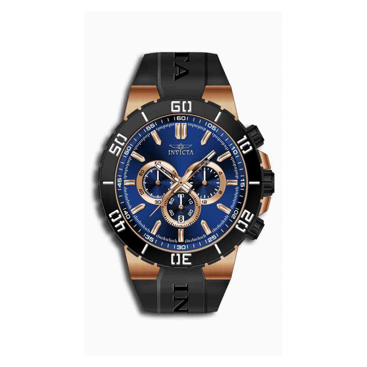 RELOJ DEPORTIVO PARA HOMBRE INVICTA PRO DIVER 30729 - AZUL, ROSA ORO