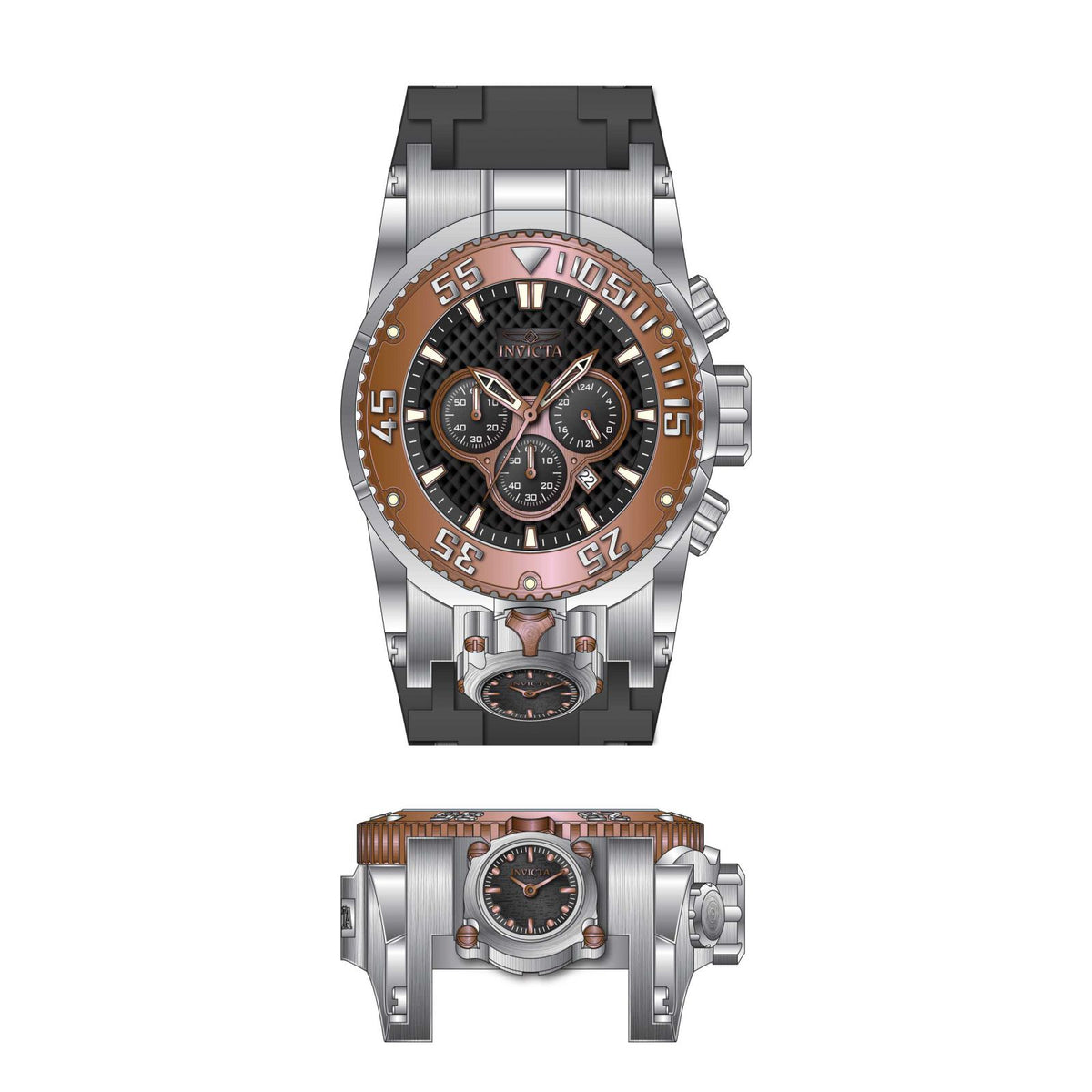 RELOJ  PARA HOMBRE INVICTA BOLT 31443 - ACERO NEGRO