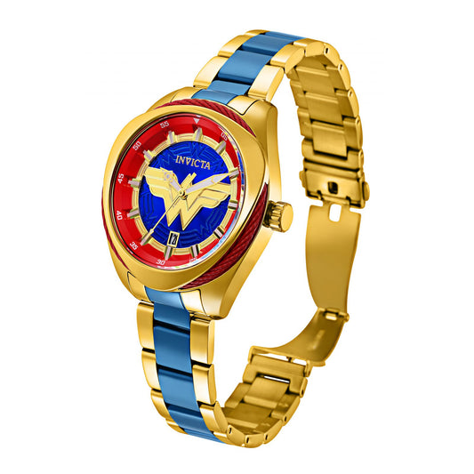 RELOJ MUJER MARAVILLA PARA MUJER INVICTA DC COMICS 31730 - ORO AZUL