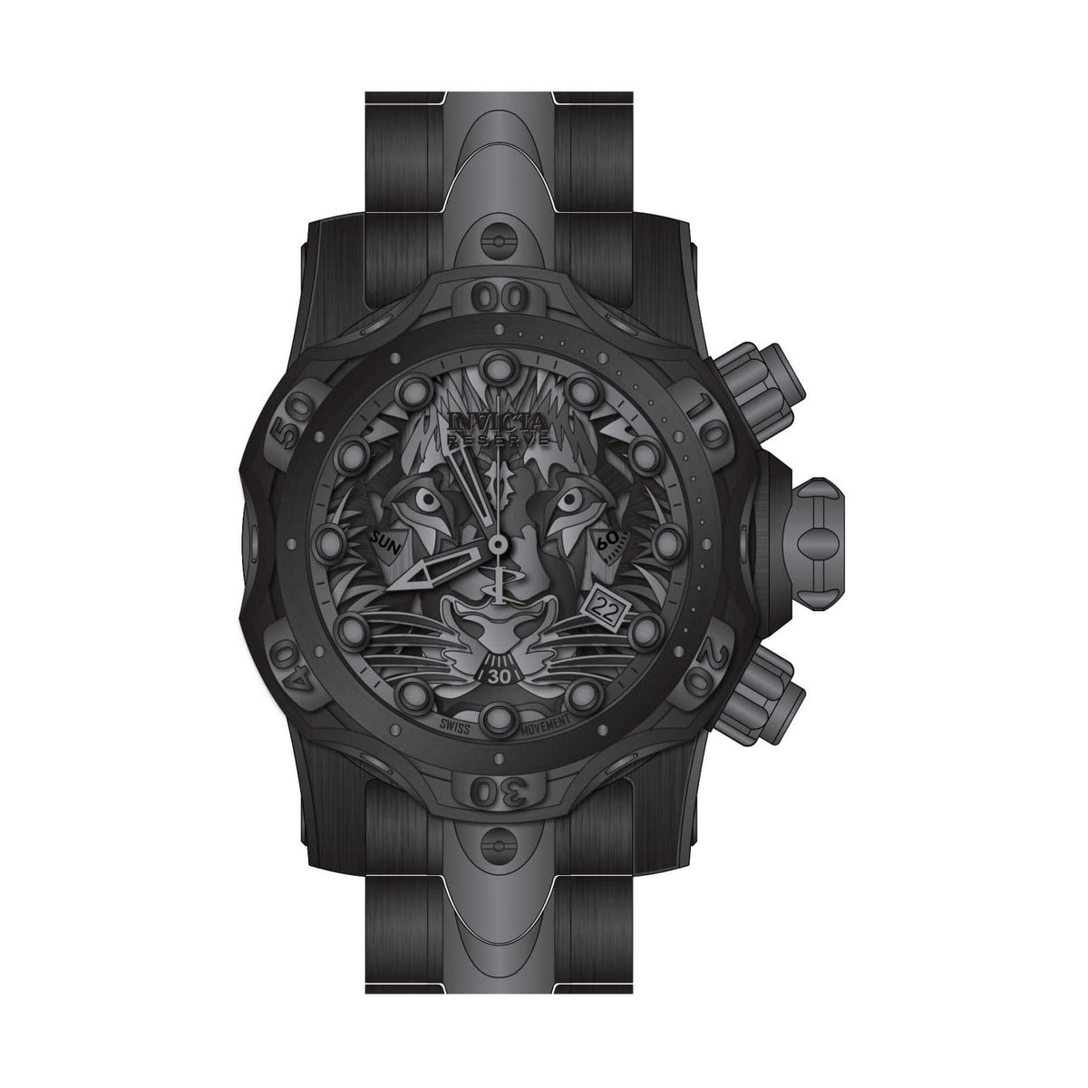 RELOJ  PARA HOMBRE INVICTA RESERVE 31777 - NEGRO, TITANIO