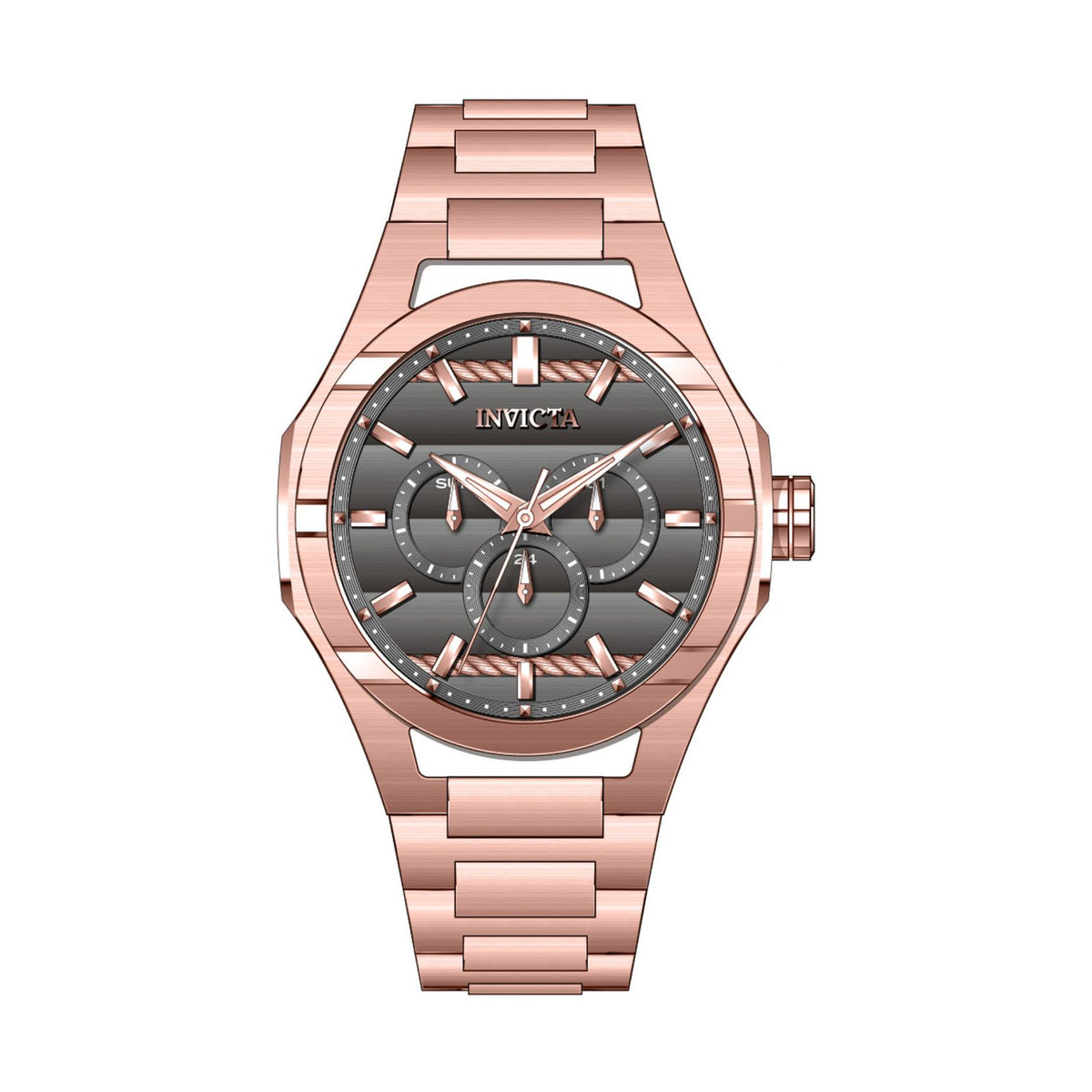 RELOJ  PARA HOMBRE INVICTA BOLT 31834 - ROSA ORO, CARBÓN