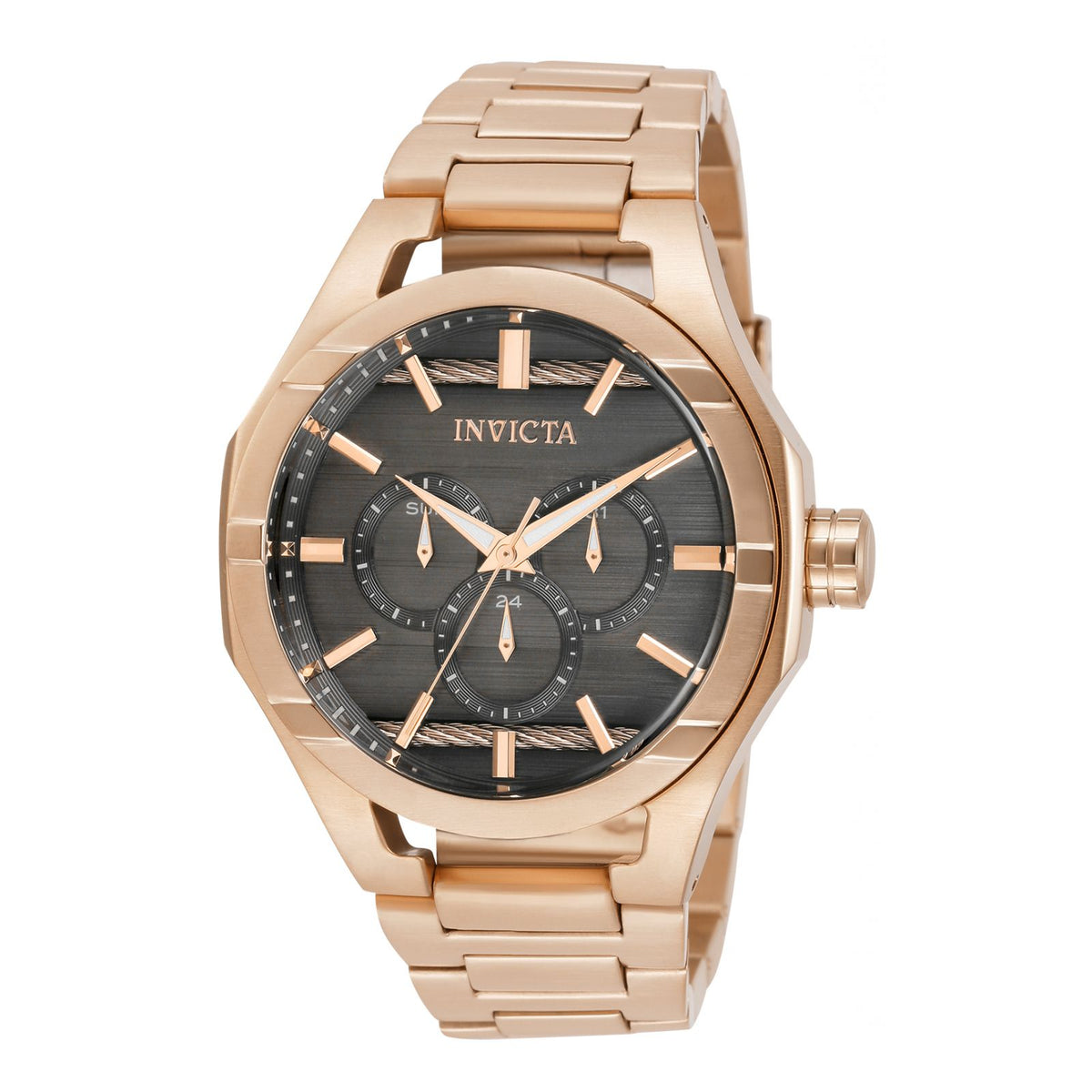 RELOJ  PARA HOMBRE INVICTA BOLT 31834 - ROSA ORO, CARBÓN