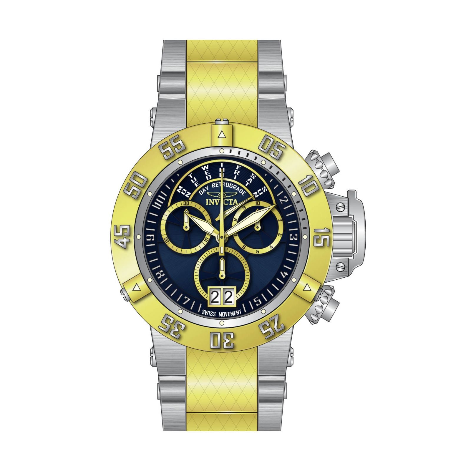 RELOJ  PARA HOMBRE INVICTA SUBAQUA 31883 - ACERO, ORO