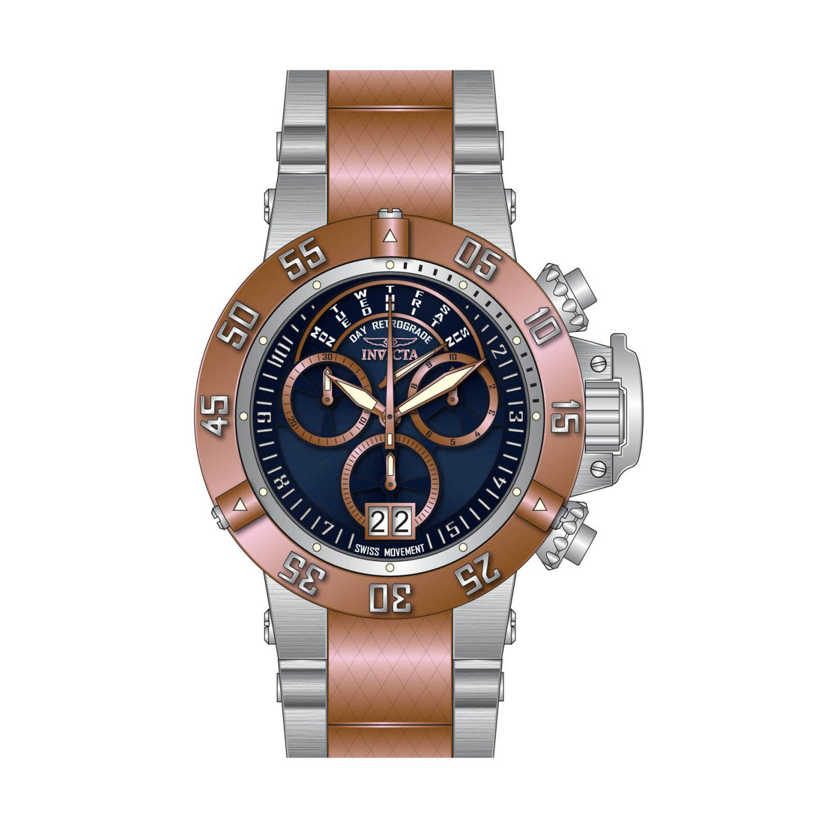 RELOJ  PARA HOMBRE INVICTA SUBAQUA 31884 - ACERO, ORO ROSA