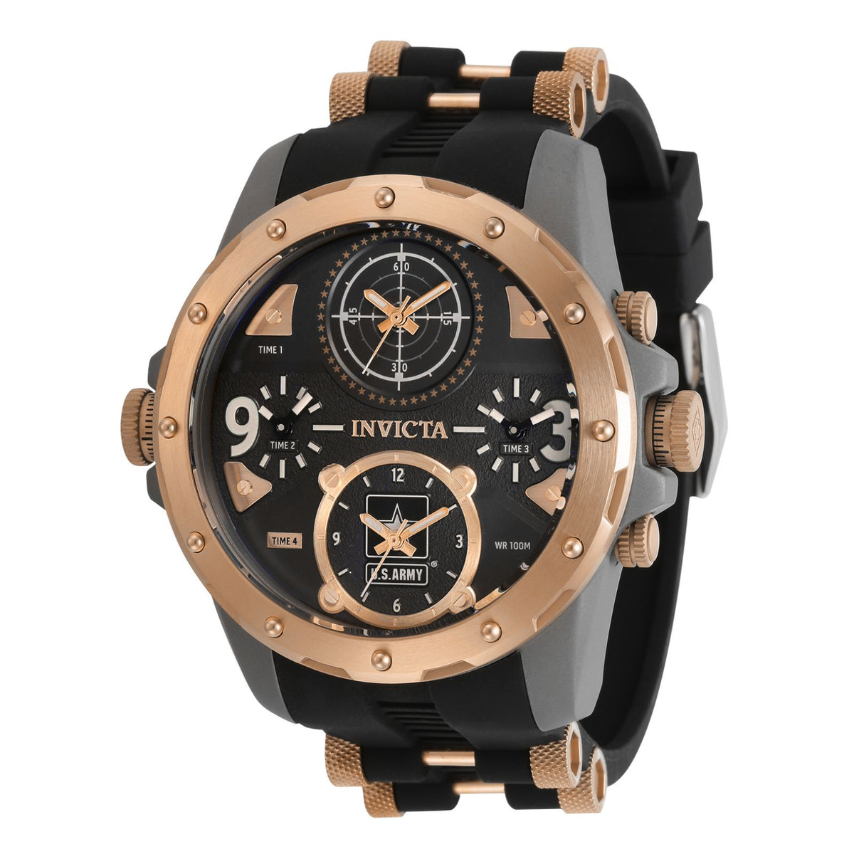 RELOJ  PARA HOMBRE INVICTA U.S. ARMY 31969 - ORO ROSA, NEGRO