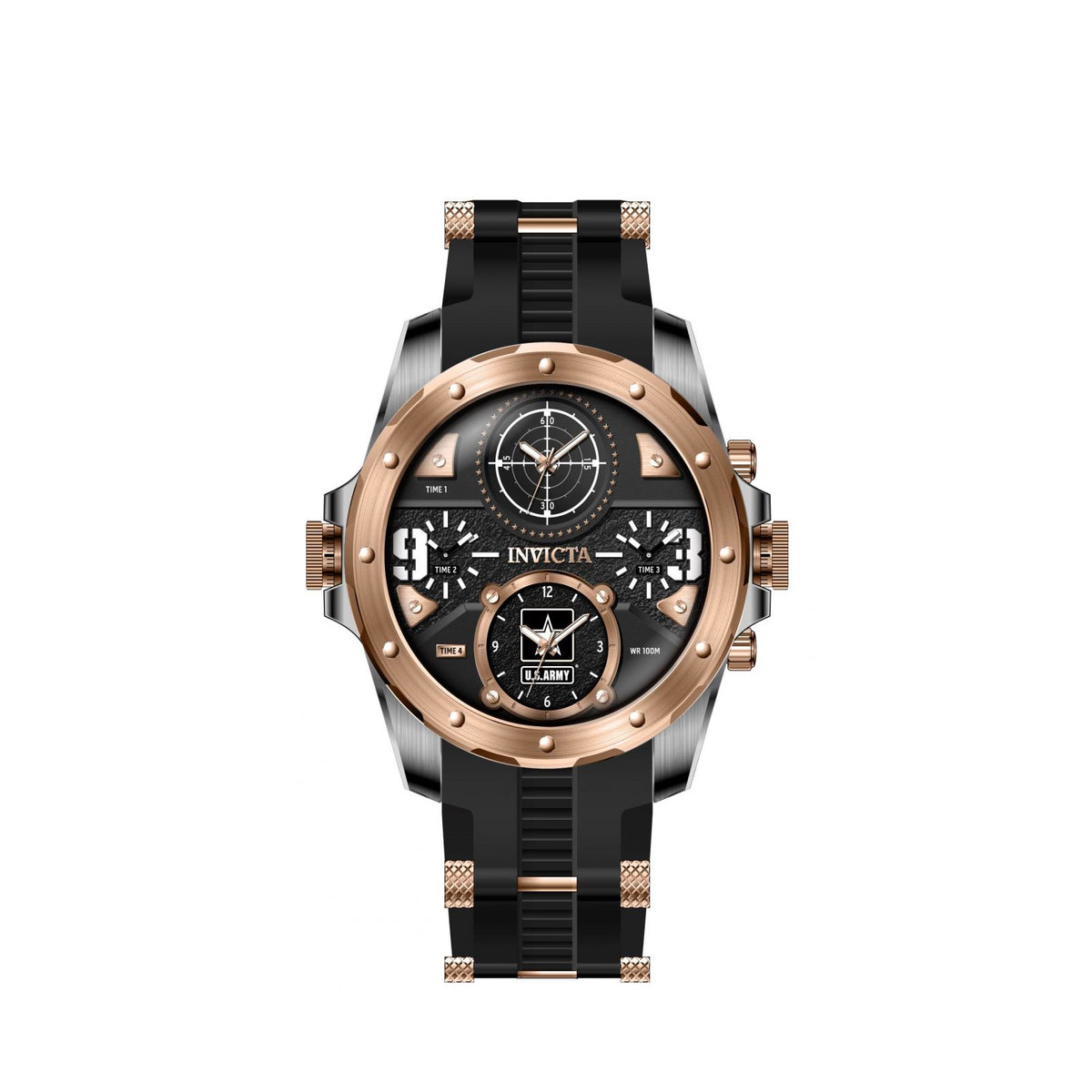 RELOJ  PARA HOMBRE INVICTA U.S. ARMY 31969 - ORO ROSA, NEGRO