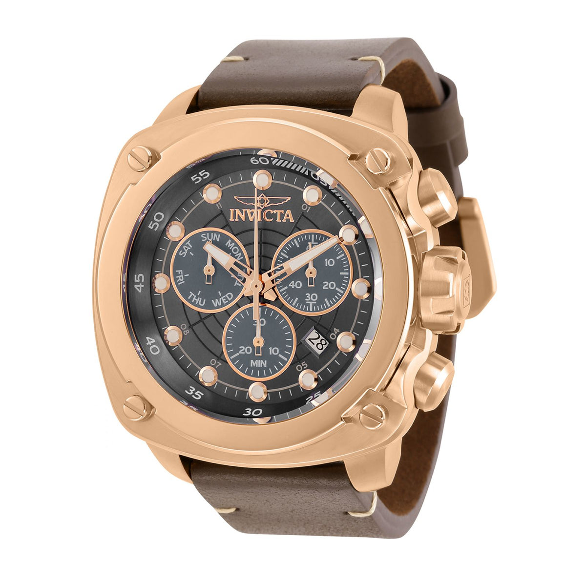 RELOJ CLÁSICO PARA HOMBRE INVICTA AVIATOR 32107 - MARRÓN, MARFIL