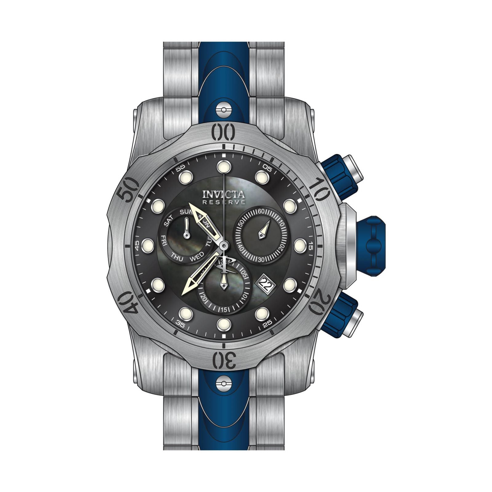 RELOJ  PARA HOMBRE INVICTA RESERVE 32125 - ACERO, AZUL OSCURO