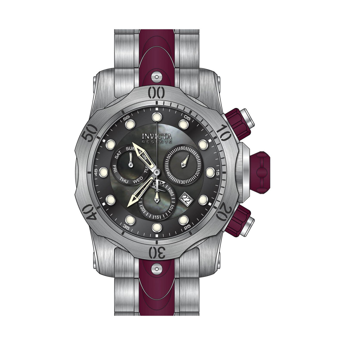 RELOJ  PARA HOMBRE INVICTA RESERVE 32127 - ACERO, BORGOÑA