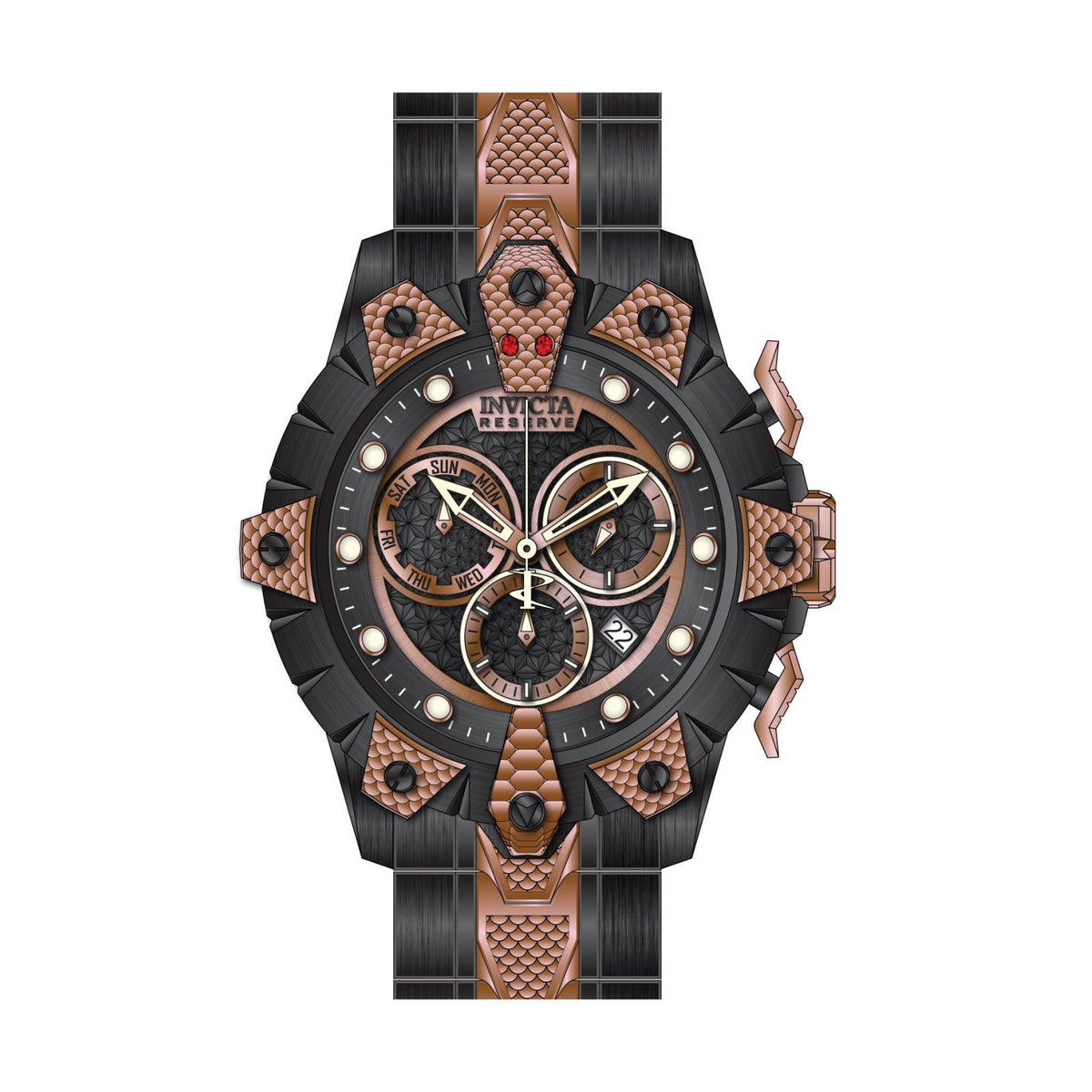 RELOJ  PARA HOMBRE INVICTA RESERVE 32276 - NEGRO, ORO ROSA