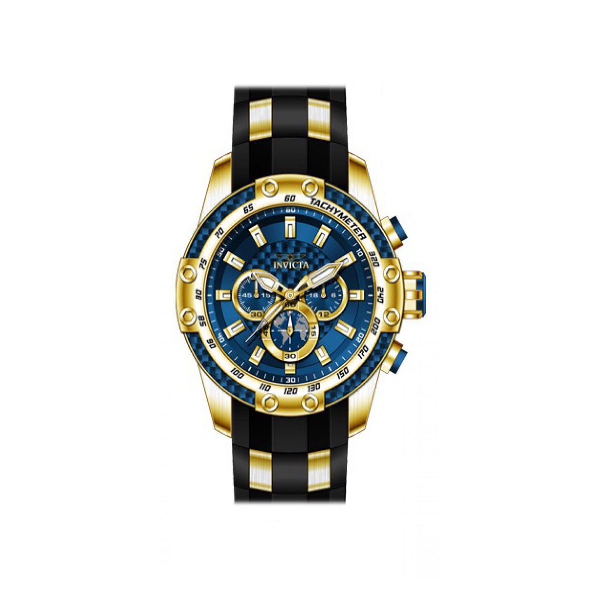 RELOJ  PARA HOMBRE INVICTA SPEEDWAY 32313 - DORADO, NEGRO