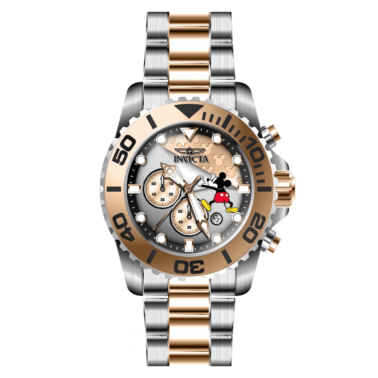 RELOJ MICKEY RATÓN PARA HOMBRE INVICTA DISNEY LIMITED EDITION 32446 - ACERO, ORO ROSA