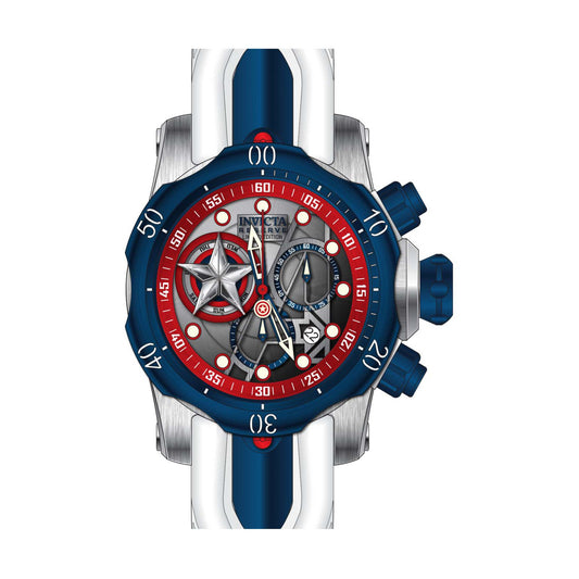 RELOJ CAPITÁN AMÉRICA PARA HOMBRE INVICTA MARVEL 32452 - BLANCO, ROJO, AZUL OSCURO