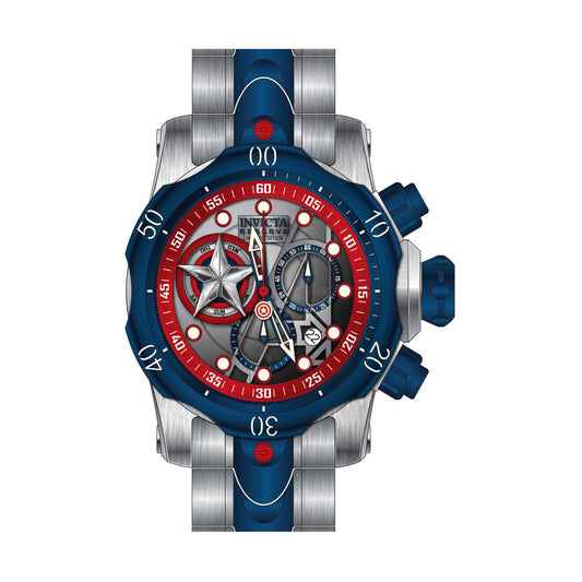 RELOJ CAPITÁN AMÉRICA PARA HOMBRE INVICTA MARVEL 32453 - ACERO, ROJO, AZUL OSCURO