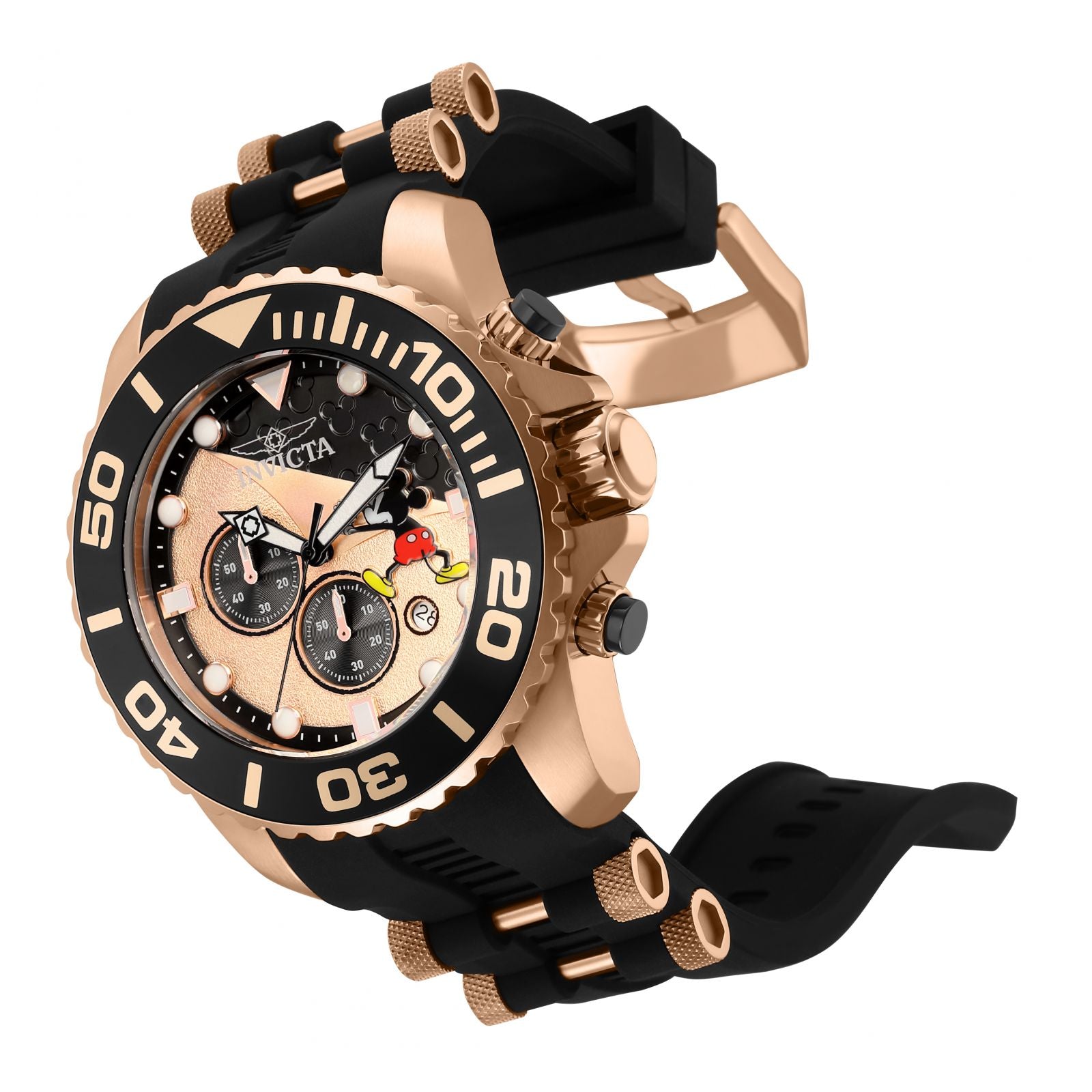 RELOJ MICKEY RATÓN PARA HOMBRE INVICTA DISNEY LIMITED EDITION 32475 - NEGRO, ORO ROSA