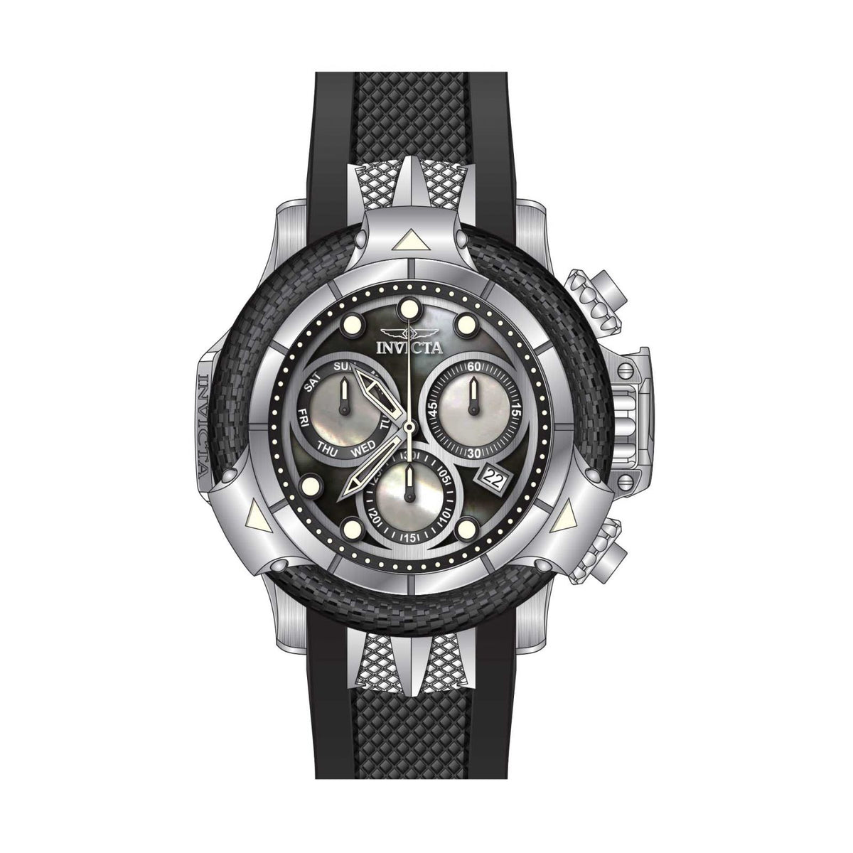 RELOJ  PARA HOMBRE INVICTA SUBAQUA 32676 - NEGRO, ACERO