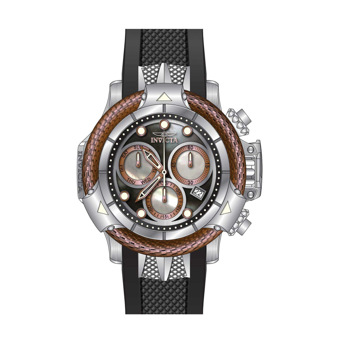 RELOJ  PARA HOMBRE INVICTA SUBAQUA 32678 - NEGRO, ACERO