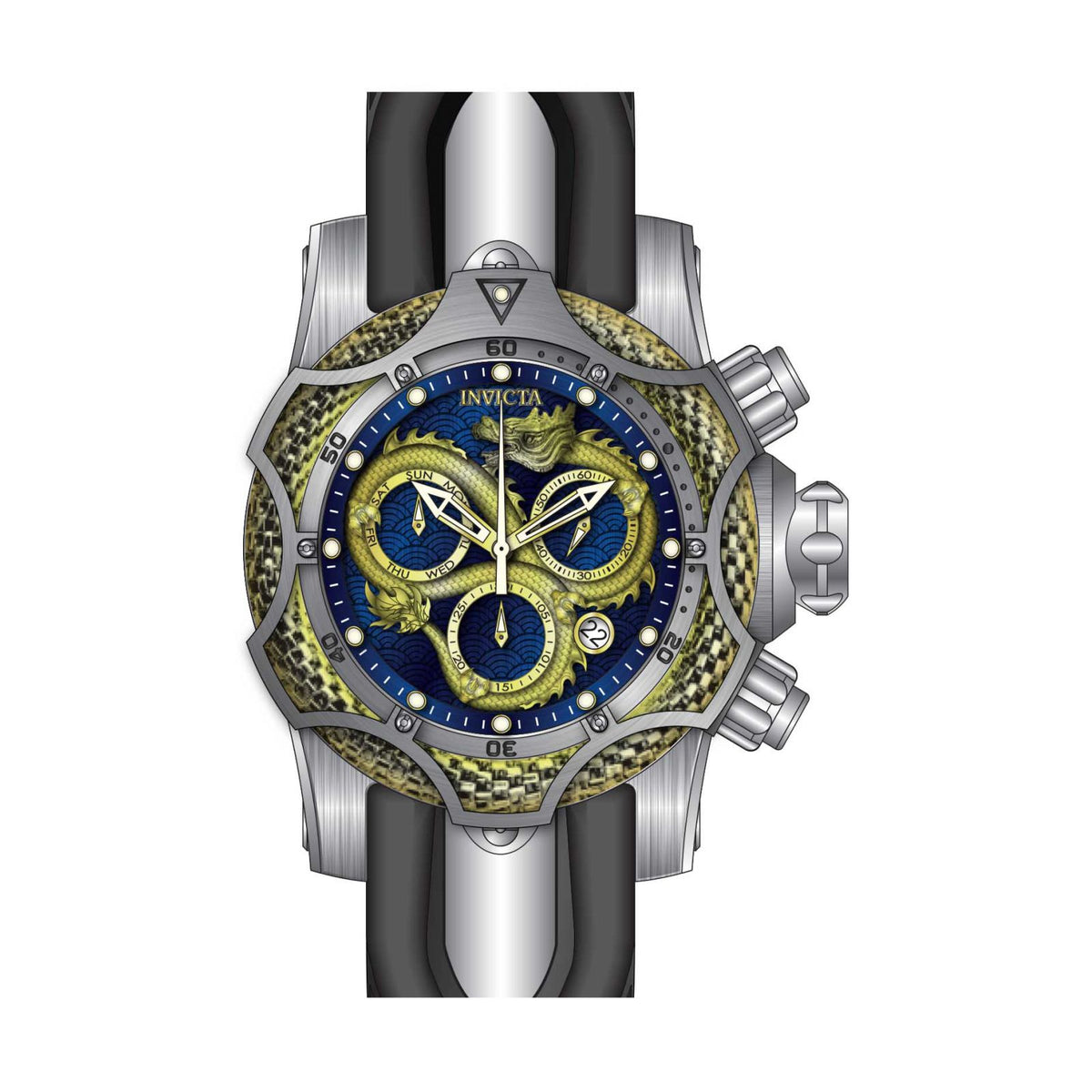 RELOJ  PARA HOMBRE INVICTA VENOM 32777 - NEGRO, ACERO