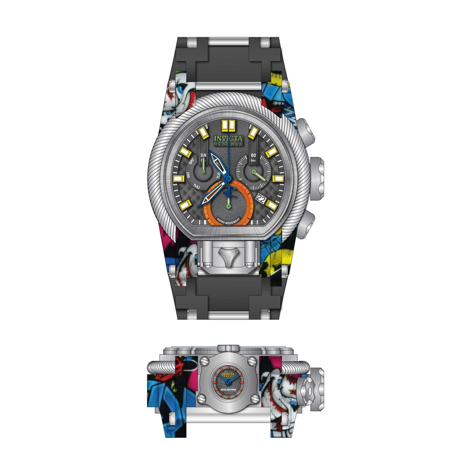 RELOJ  PARA HOMBRE INVICTA RESERVE 32804 - NEGRO, ACERO