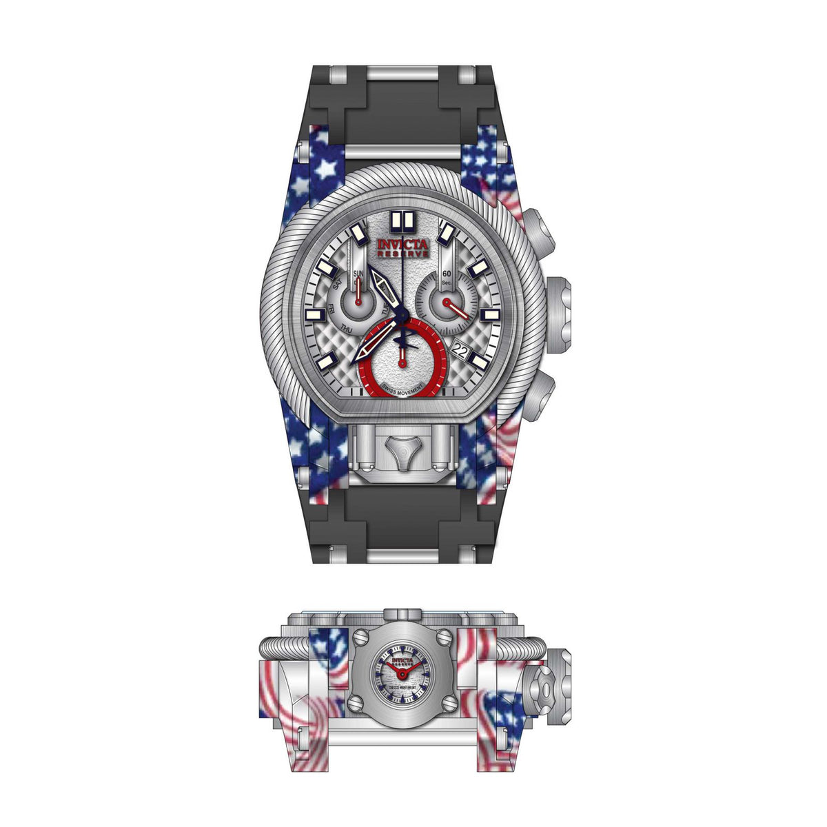 RELOJ  PARA HOMBRE INVICTA RESERVE 32806 - NEGRO, ACERO