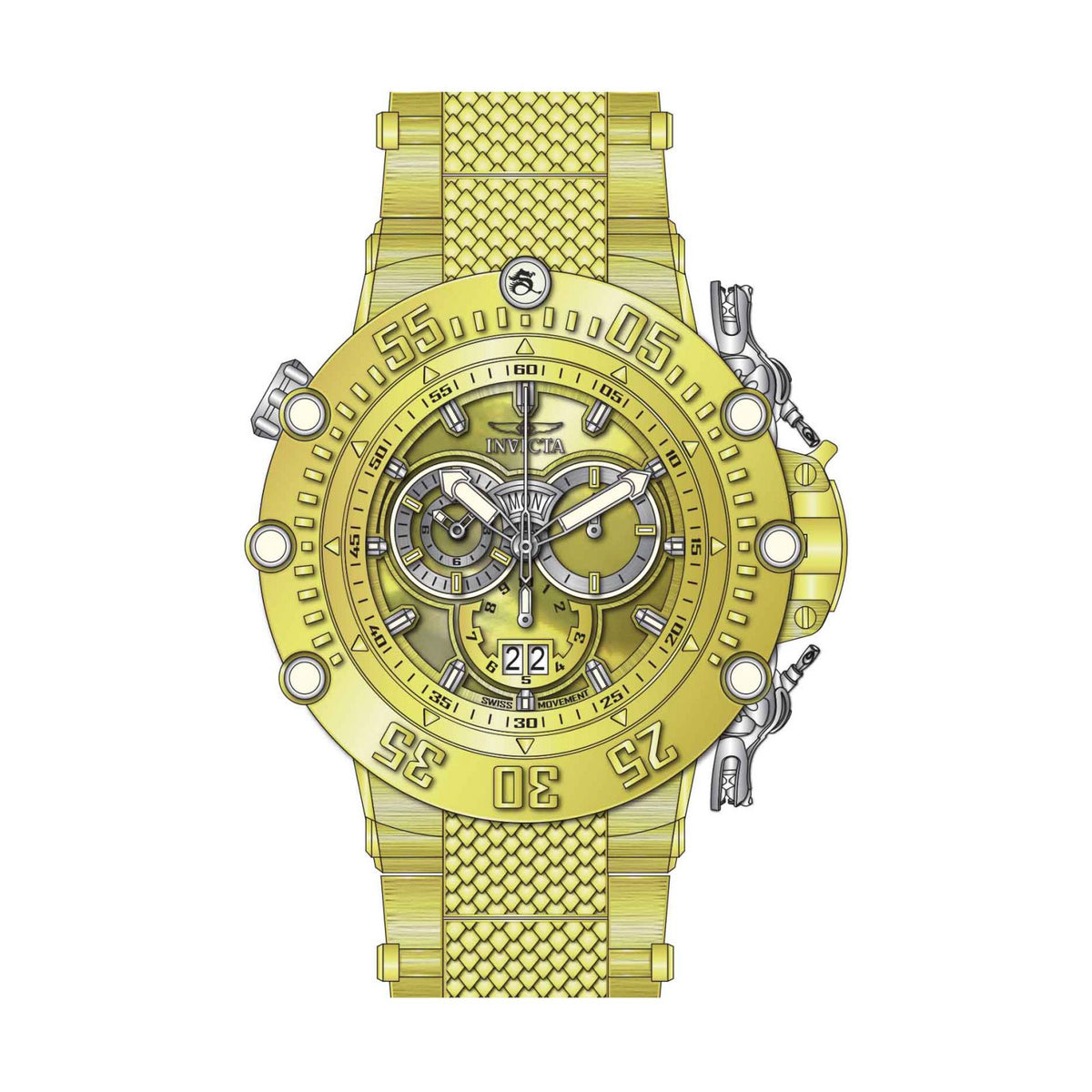 RELOJ  PARA HOMBRE INVICTA SUBAQUA 32950 - DORADO