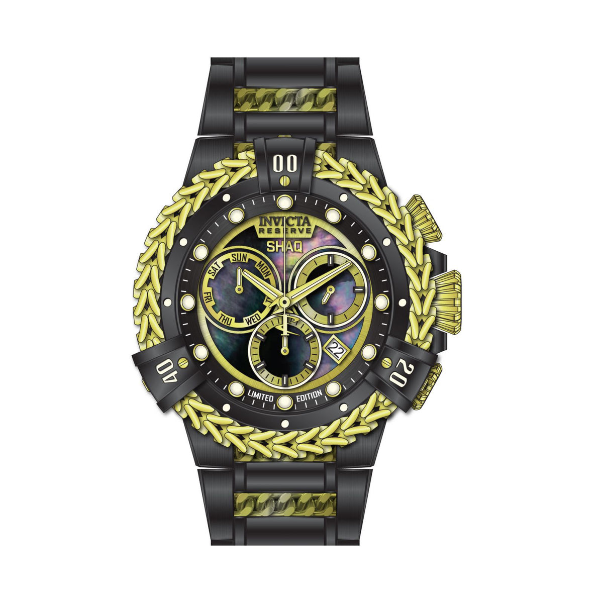 RELOJ  PARA HOMBRE INVICTA SHAQ 33413 - ORO NEGRO