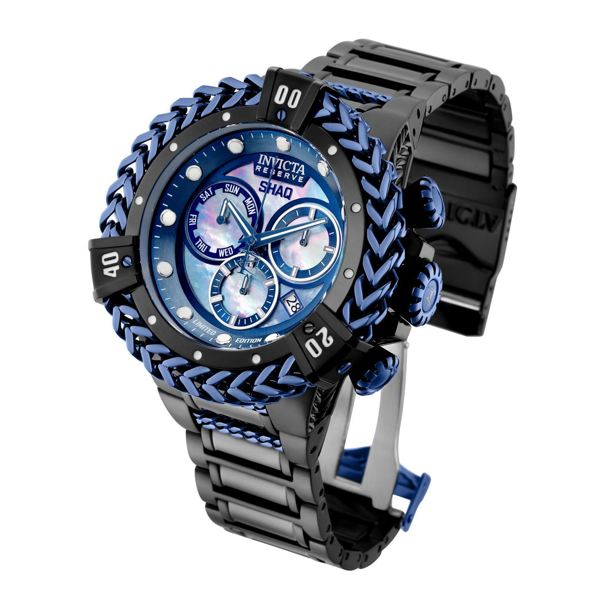 RELOJ  PARA HOMBRE INVICTA SHAQ 33415 - NEGRO, AZUL OSCURO