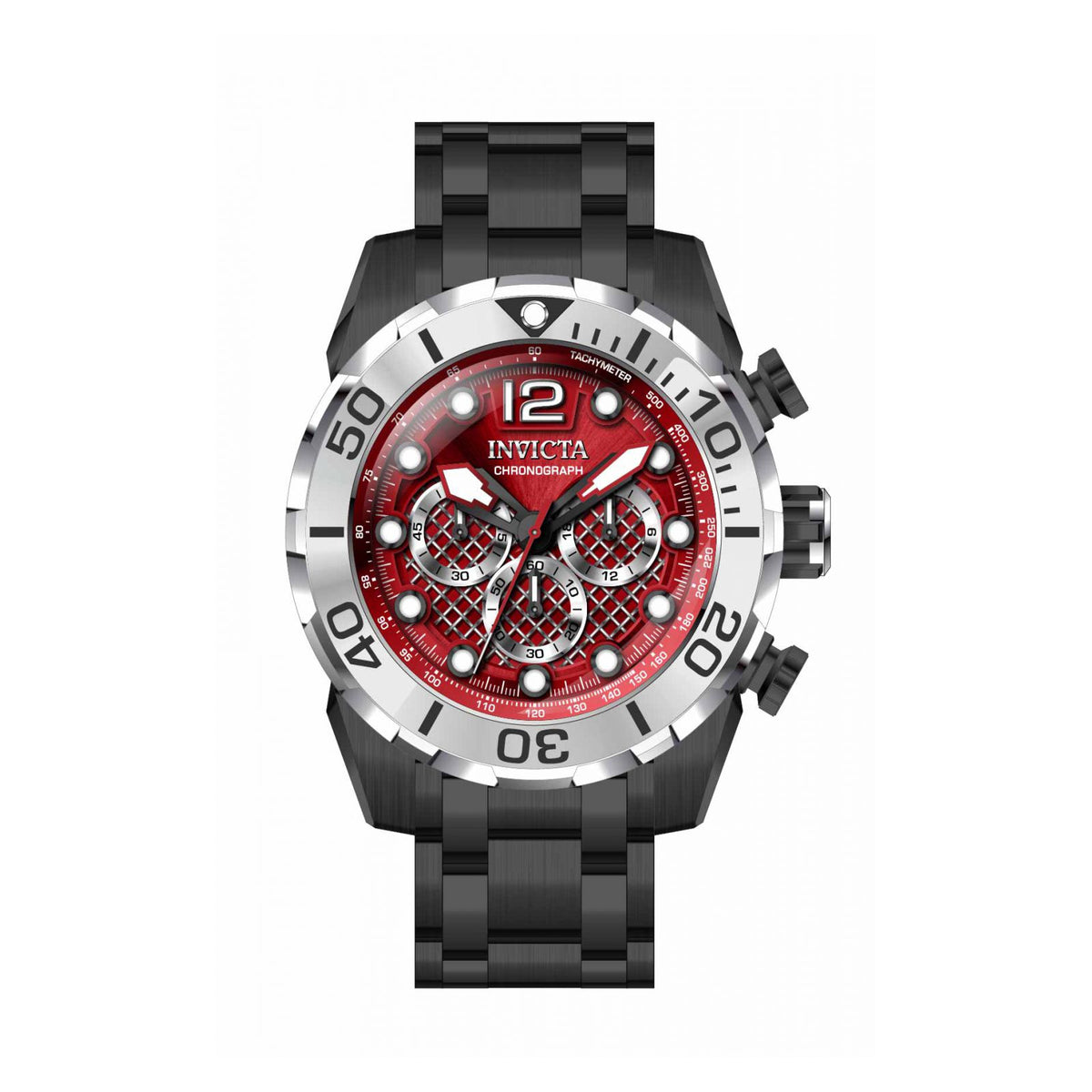 RELOJ  PARA HOMBRE INVICTA PRO DIVER 33833 - ROJO, PLATA