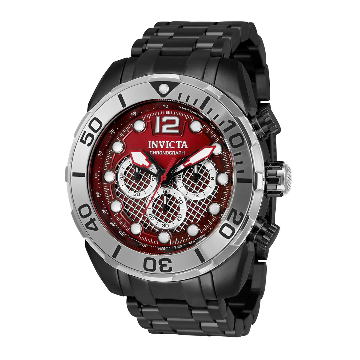 RELOJ  PARA HOMBRE INVICTA PRO DIVER 33833 - ROJO, PLATA