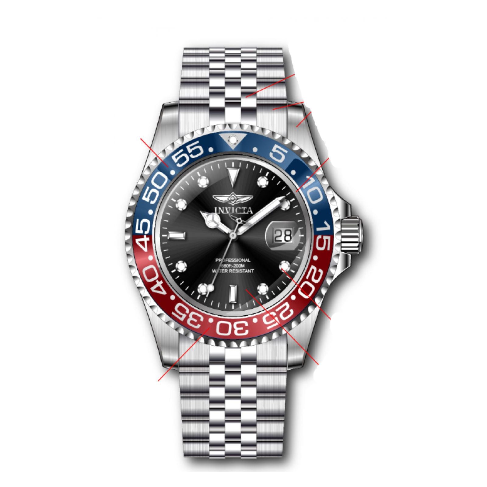 RELOJ  PARA HOMBRE INVICTA PRO DIVER 34102 - NEGRO