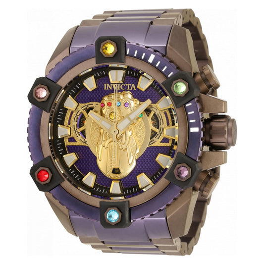 RELOJ THANOS PARA HOMBRE INVICTA MARVEL 34310 - PÚRPURA, MARRÓN