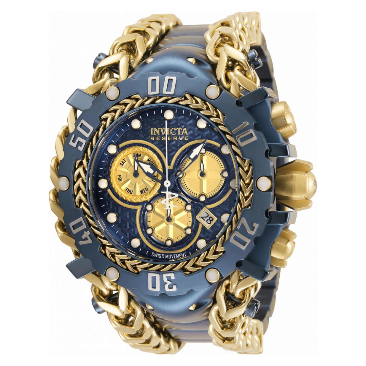 RELOJ  PARA HOMBRE INVICTA GLADIATOR 34439 - AZUL OSCURO, DORADO