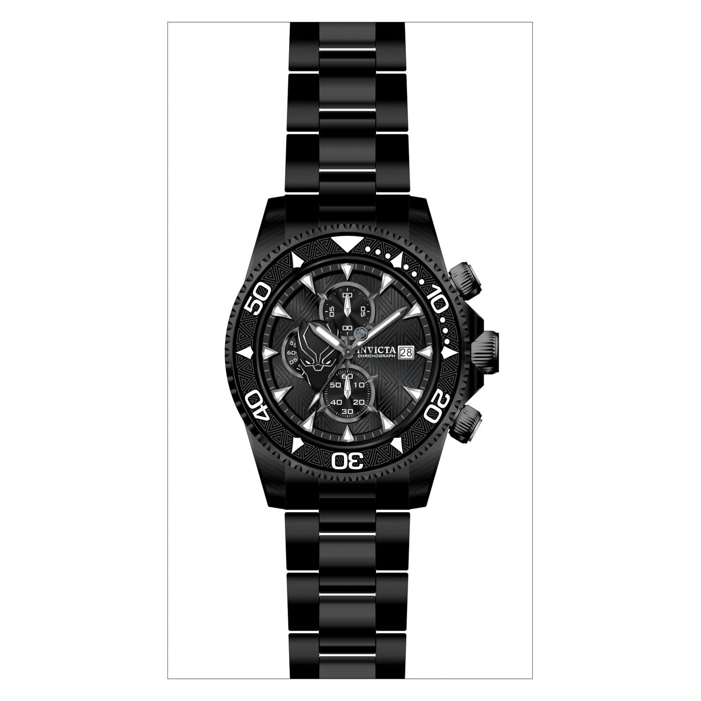 RELOJ PANTERA NEGRA PARA HOMBRE INVICTA MARVEL 34627 - NEGRO